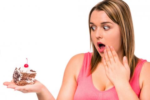 woman eating sweets